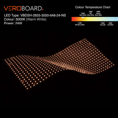 Flexible LED Light Sheet for behind Stone and Glass, 24V 24W 3000K (Warm White) - gekpower