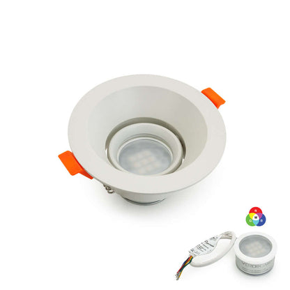 VBD-MTR-84W Low Voltage IC Rated Recessed LED Light Fixture, 3.25 inch Round White - gekpower