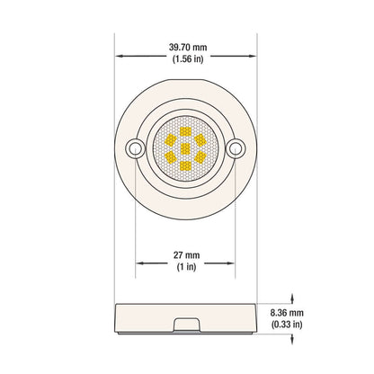 1.5 inch Round Disc ZEGA LED Module P01-600-930-120-S1-18S300, 120V 7W 3000K(Warm White) - gekpower