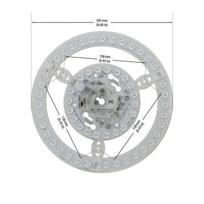 9.4 inch Round Disc LED Module TR24030-T, 120V 30W 3CCT(3K, 4K, 5K), gekpower