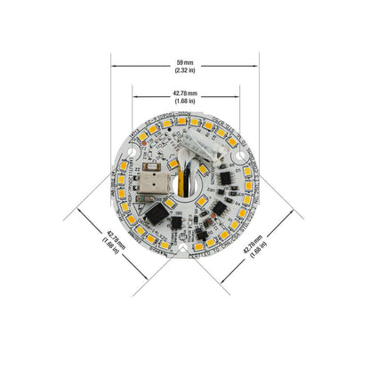 2.4 inch Round Disc LED Module TR06016-2S, 120V 16W 5CCT(2.7K, 3K, 3.5K, 4K, 5K) , gekpower