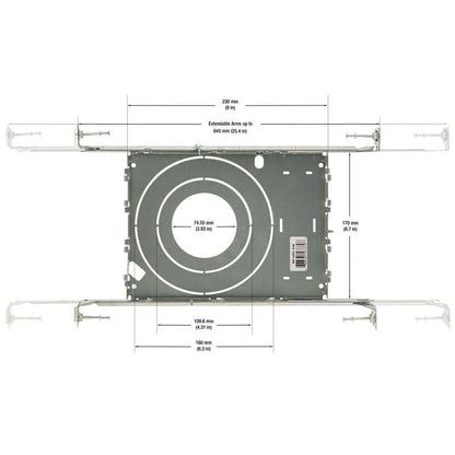 666561433796 - MP-UNV-346 Universal Mounting Plate for Recessed Lighting