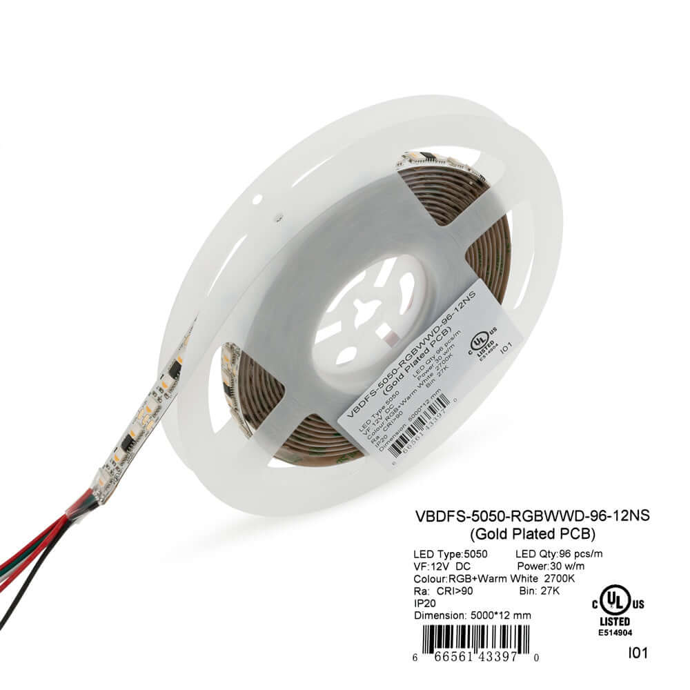 5M Indoor LED Strip 5050 RGBW - Addressable TM1814