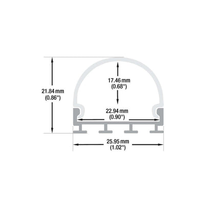 Linear Aluminum LED Channel 2M VBD-CH-R2-2