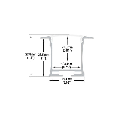 666561434076 - Linear Aluminum LED Channel 2M for LED Strips VBD-CH-RF4-2