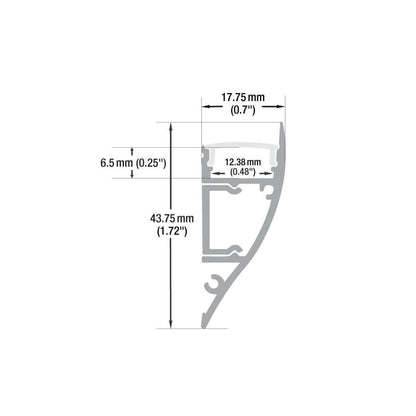 Linear Wall Mount Aluminum LED Channel 2M VBD-CH-M1-2