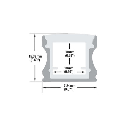Waterproof Aluminum Extrusion for LED Strips, 2Meters(6.5ft) VBD-CH-S4WP-2