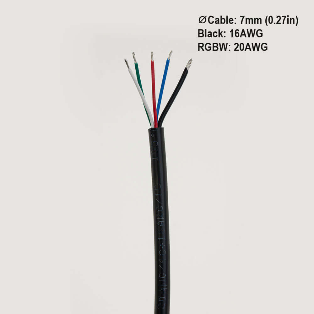 RGBW Cable 20AWG 1ft - High Quality Electrical Wire