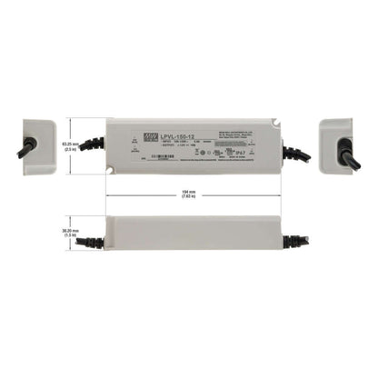 666561434236 - Mean Well LPVL-150-12 Non-Dimmable LED Driver 150W