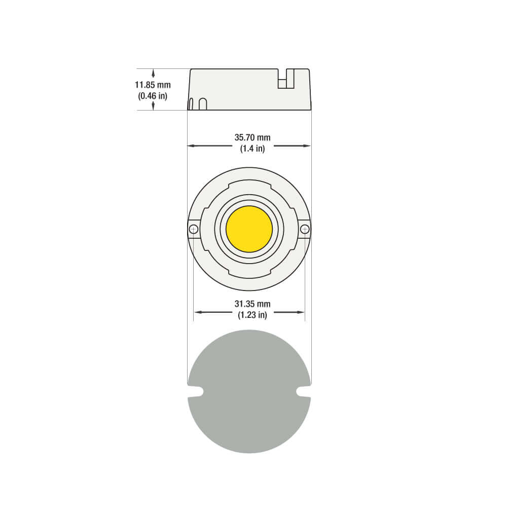 Paragon G11 COB LED Module 120V 12W Warm White