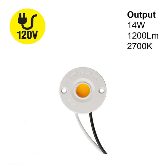 CBAC-042-30135-120V-2700K G12 COB Paragon LED Module with H42135AC LED Holder, 120V 14W 2700K(Soft White)