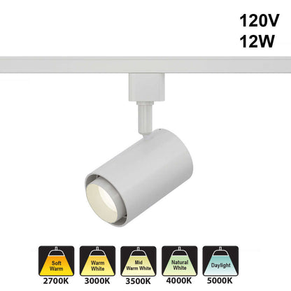 White LED Track Light Head 120V 12W 5CCT