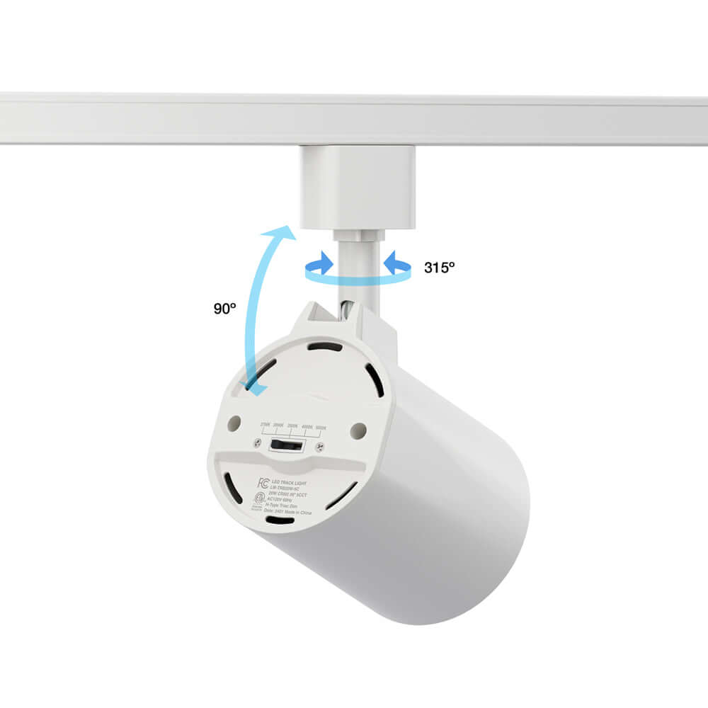 White LED Track Light Head VBD-LW-TRB20W-5C-W-XX