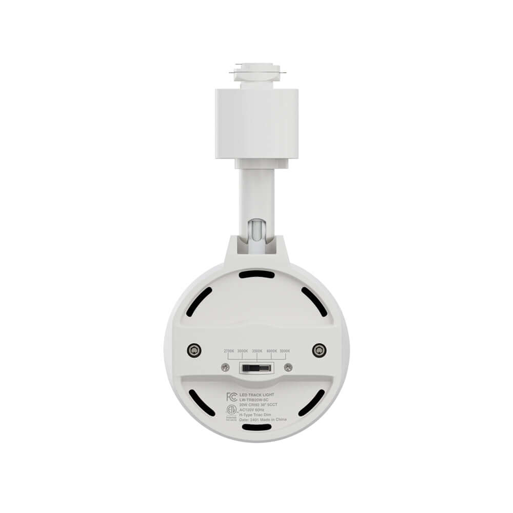 White LED Track Light Head VBD-LW-TRB20W-5C-W-XX