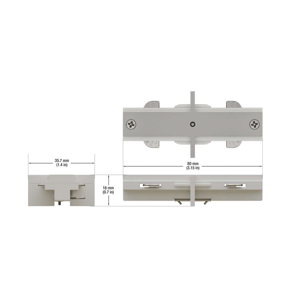 666561434403 - Track Mini Joiner White H-Type VBD-0333-MJW