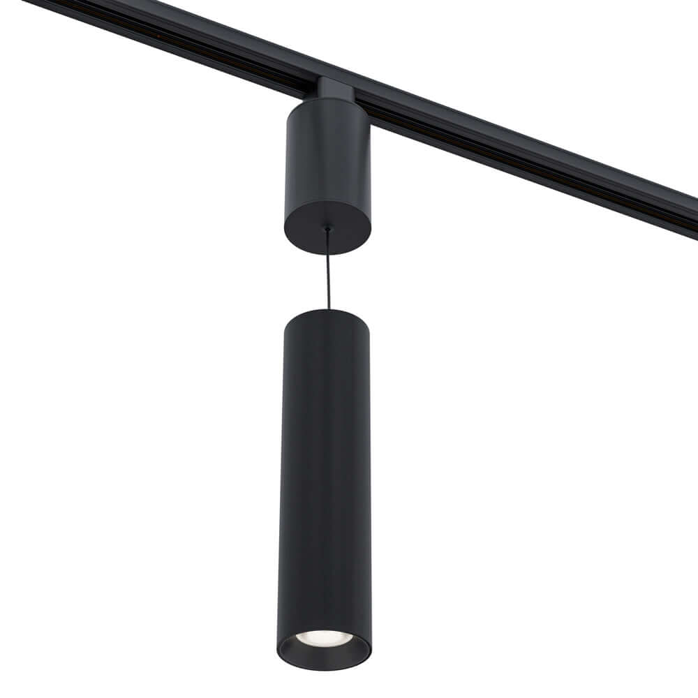 Adjustable Black Track Pendant Light - 10W Dimmable