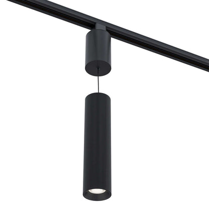 Adjustable Black Track Pendant Light - 10W Dimmable