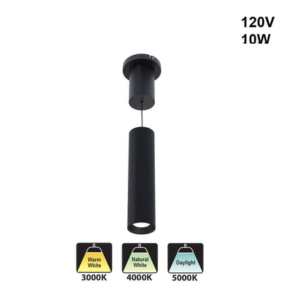 Adjustable Dimmable Black Pendant Light 10W VBD-TD22D10C-B