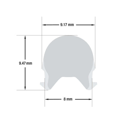 666561434830 - 8mm Recessed Silicone LED Neon Cover - Customizable Lighting