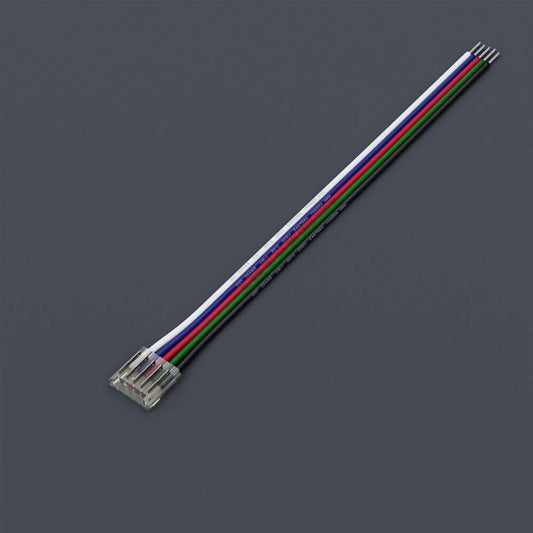 12mm LED Strip to Wire Connectors, VBD-50RGBWBC-12mm-1S1W RGBW (Pack of 1)