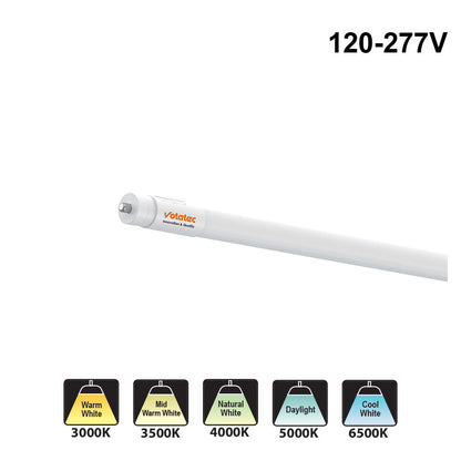 Votatec 8FT Glass T8 Tube with Plastic Coating PV-8FT-42WBGOS-00K, 42W 120-277V CCT(3K, 3.5K, 4K, 5K, 6.5K Adjustable)