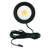 Round LED Retrofit Cabinet Puck Light, 12V 3.5W 3000K(Warm White) Black - GekPower