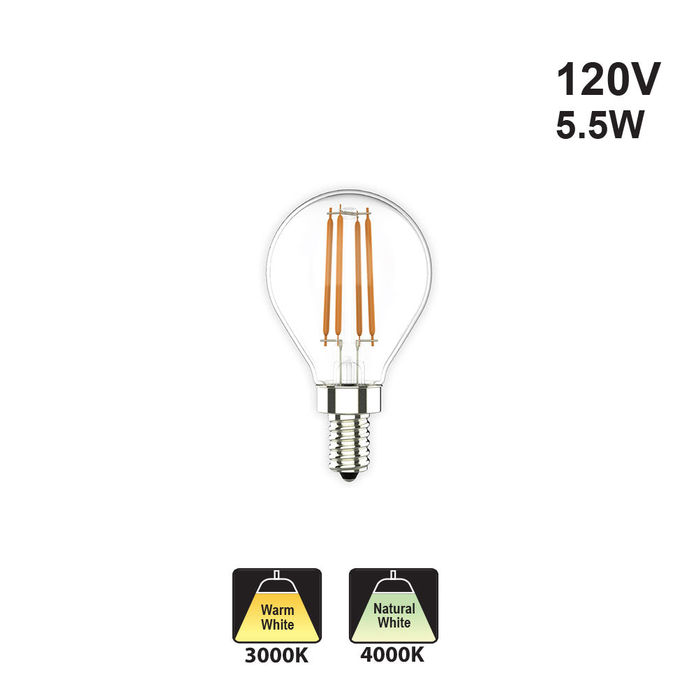 Votatec G15 Filament LED VO-FG15W5.5-12 120V 5.5W CCT(3K, 4K)