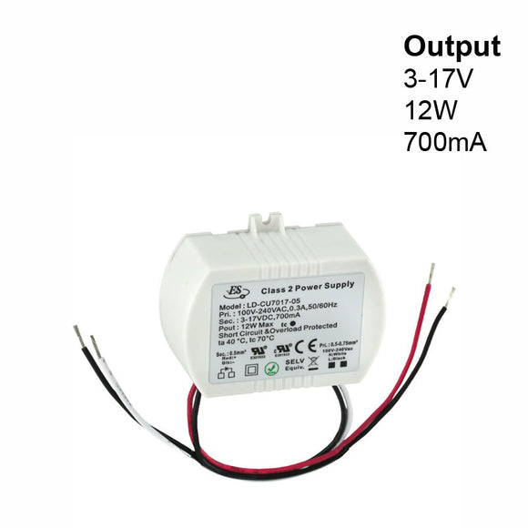 ES Constant Current LED Driver 700mA 3-17V 12W max LD-CU7017-05