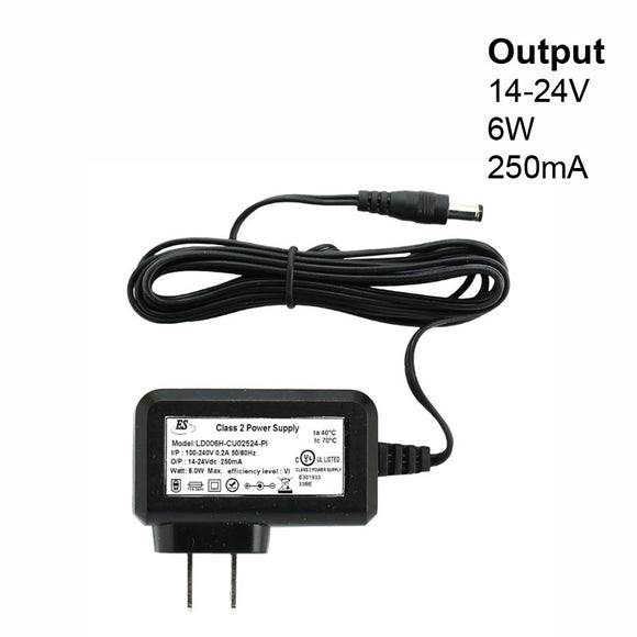 ES Constant Current Plug-In LED Driver 250mA 14-24V 6W max LD006H-CU02524-PI, gekpower