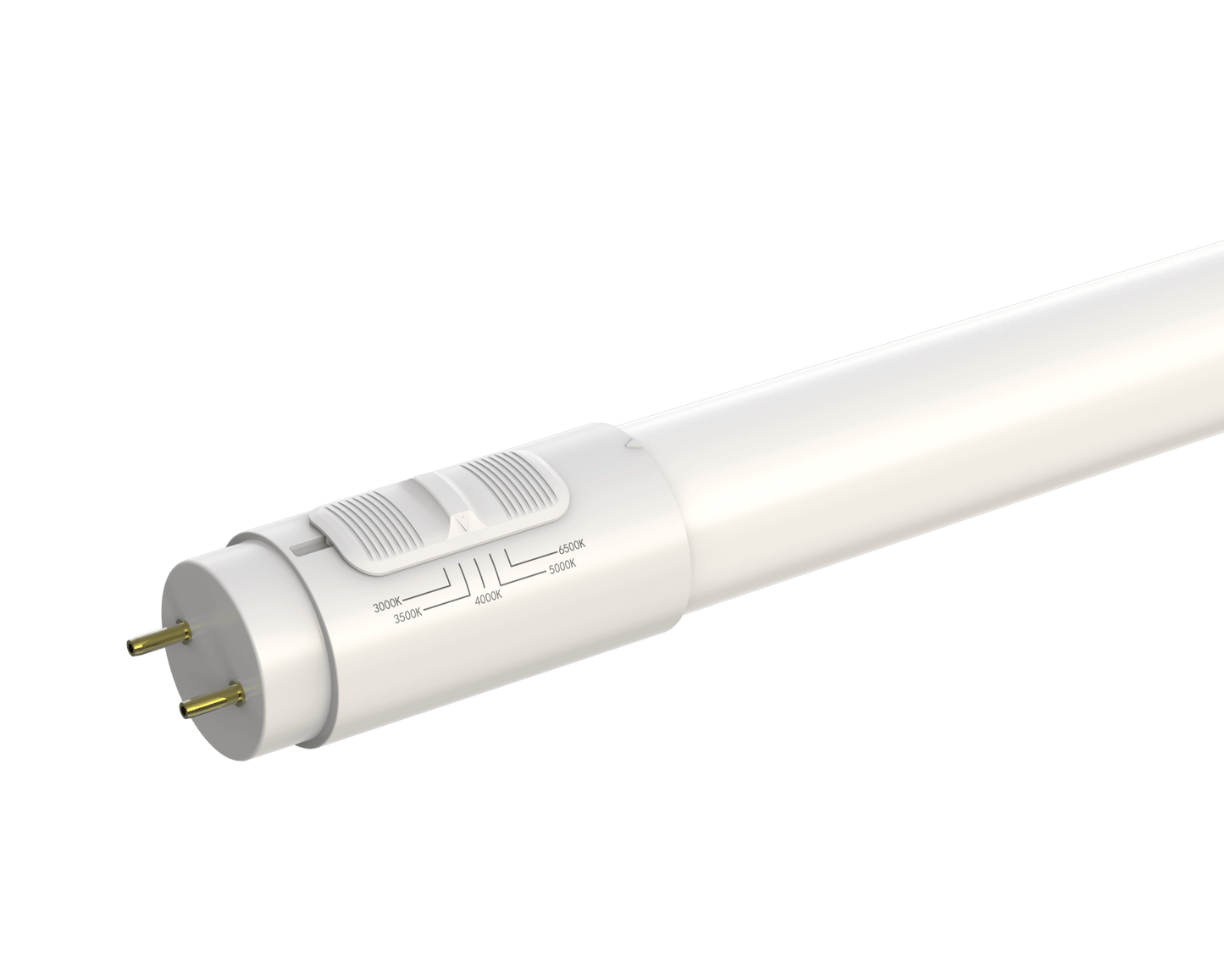 Votatec 4FT T8 Glass LED Tube with Plastic Coating- 5Way CCT Adjustable PV-4FT-18WAB4XS(1600K) AC120-347V 18W (3K, 3.5K, 4K, 5K, 6.5K)
