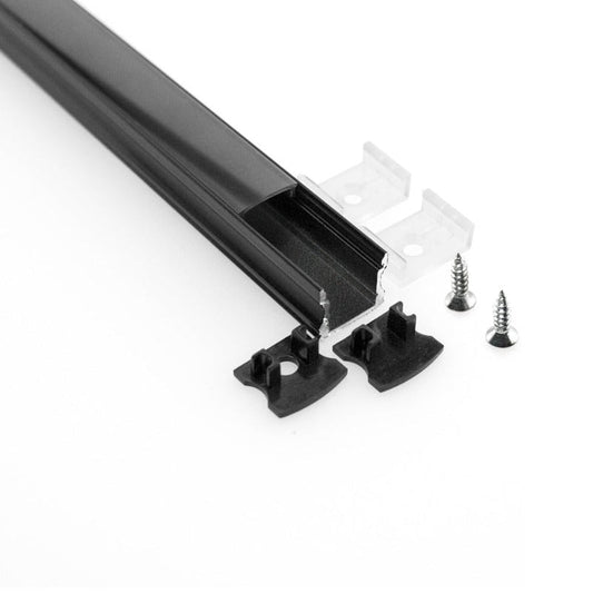 Deep Linear Aluminum LED Channel Black for LED Strips 1Meter(3.2ft) VBD-CH-S4B, Gekpower
