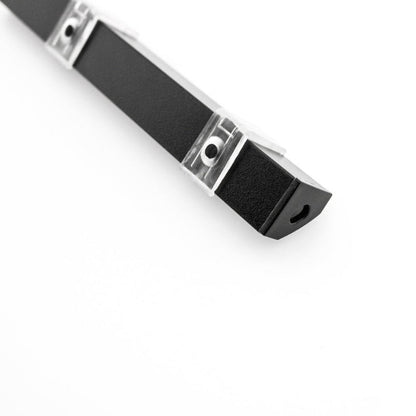 Corner Mount Black Aluminum Linear LED light for under cabinet 12V - C2B