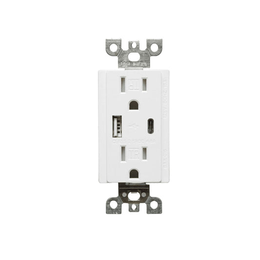 Votatec USB Charger & Duplex Receptacle (TR) TYPE A+C BAA-015D 125V 20A