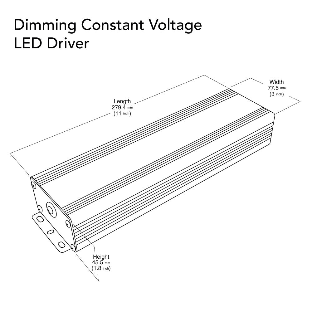 VEROBOARD 24V 288W(3*96W) Triac/ 0-10V Dimmable LED Driver (Multi Dimming +Junction Box ) VBD-024-288VTD52J2V2