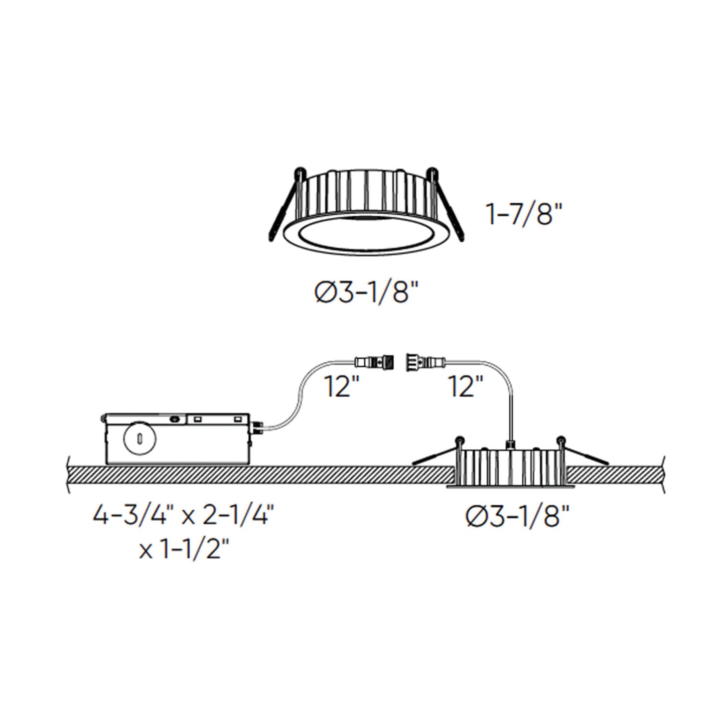dals 2 Inch Regressed Panel Downlight DRR2-CC-WH