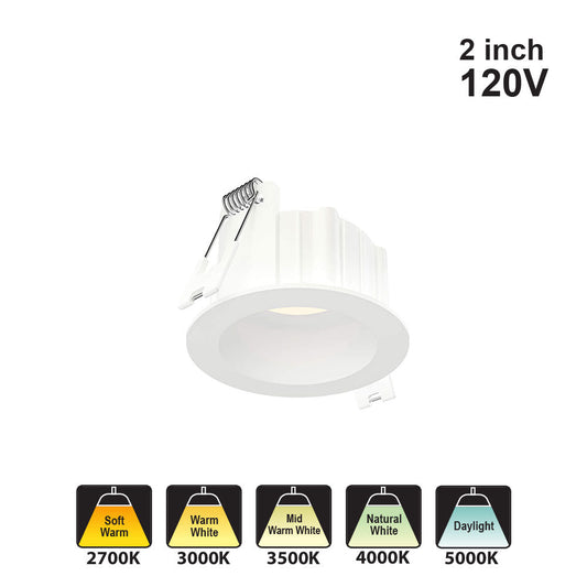 dals 2 Inch Regressed Panel Downlight DRR2-CC-WH