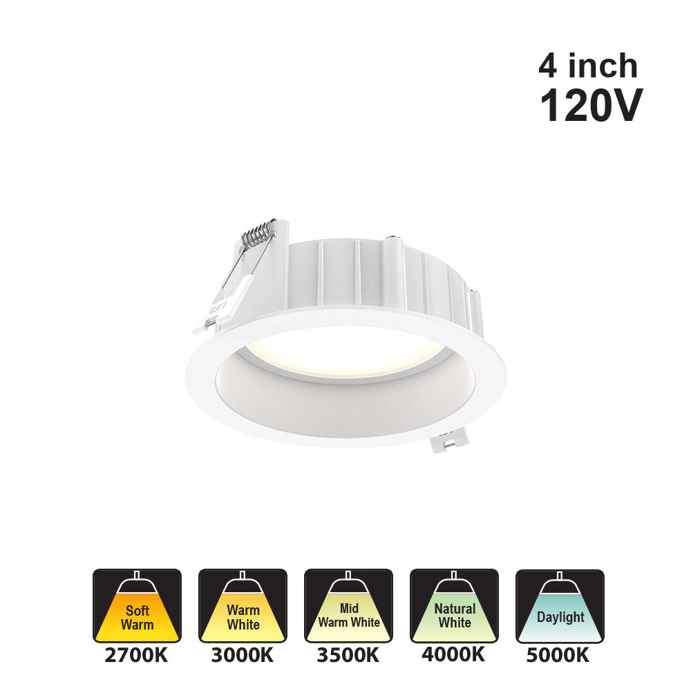 Dals 4" Regressed Panel Light DRR4-CC-WH 11W 120V
