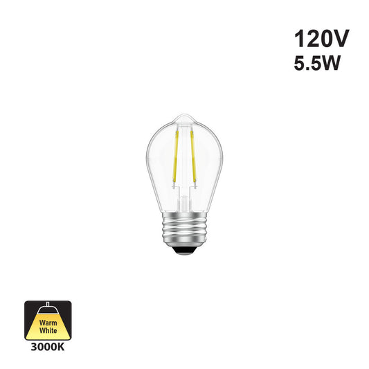 Votatec ST14 Filament LED VO-FS14W5.5-26-30-D, 120V 5.5W CCT(3K)