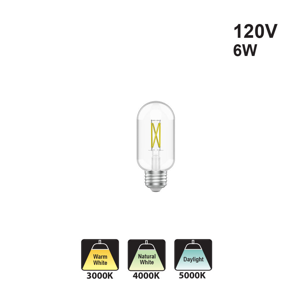 Votatec T45 Filament LED VO-FT45W6-26 120V 6W CCT(3K, 4K, 5K)