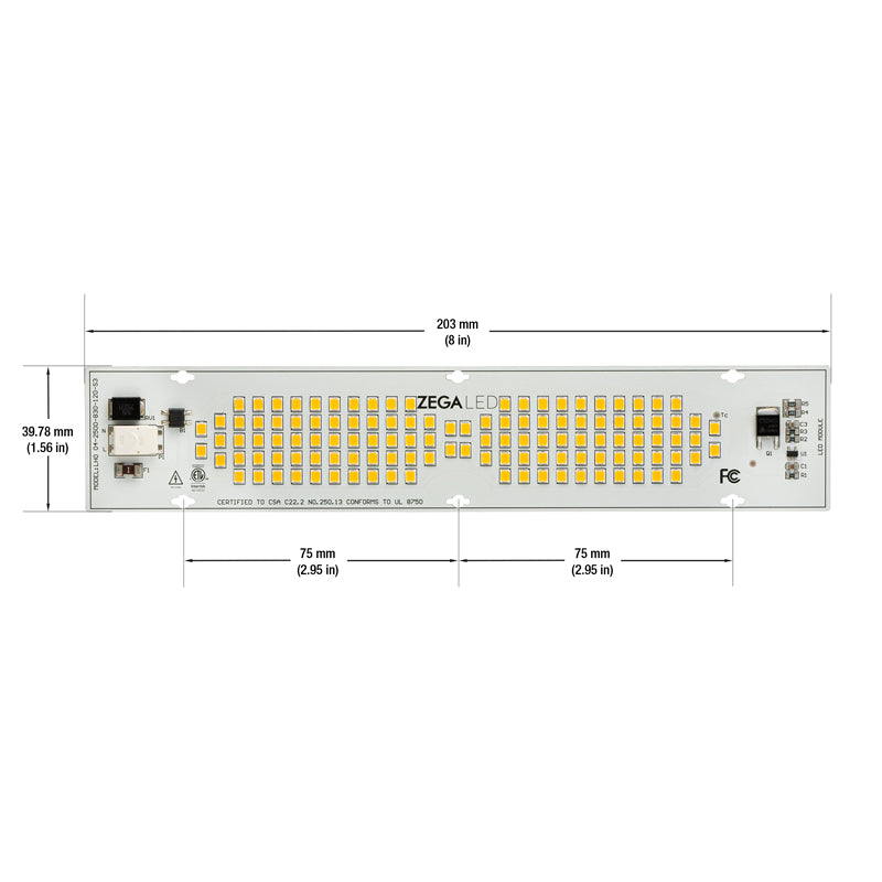 8 inch Linear LED Module LHO 04-2500-830-120-S3,120V 2500lm 3000K(Warm White), gekpower