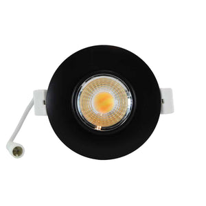 3 inch LED Recessed Light Gimbal 120V 8W 3CCT Black - GekPower