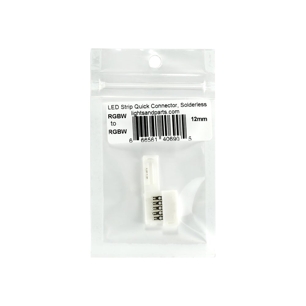 RGBW to RGBW LED Strip Quick Connector 12mm Solderless - GekPower