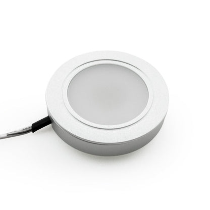 Round LED Cabinet Puck Light 12V 2.5W Silver Grey VBUN-R25-12V