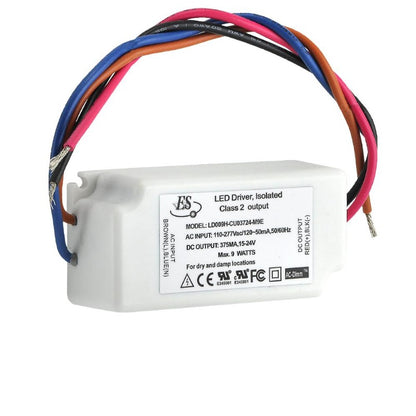 ES LD009H-CU03724-M9E Constant Current LED Driver, 375mA 15-24V 9W. gekpower