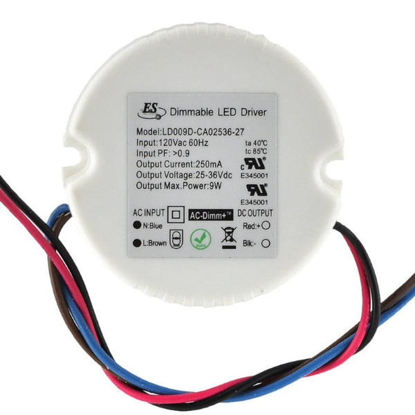 ES LD009D-CA02536-27 Constant Current LED Driver, 250mA 25-36V 9W max