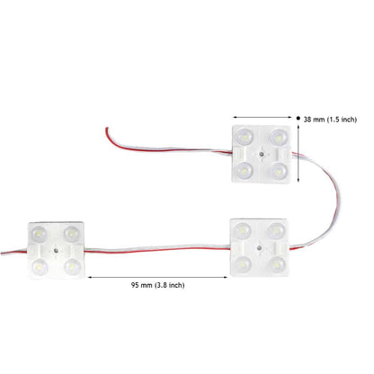 LED Module 5050 Back Lighting 12V 4 LEDs 6000k Pack of 20 - GekPower