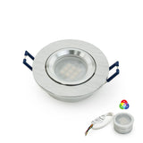 VBD-MTR-70T Low Voltage IC Rated Downlight LED Light Fixture, 3 inch Round Brushed Chrome, gekpower