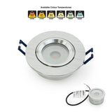 VBD-MTR-70T Low Voltage IC Rated Downlight LED Light Fixture, 3 inch Round Brushed Chrome, gekpower