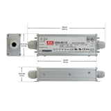 Mean Well CEN-60-12 Metal Case Non-Dimmable LED Driver, 12V 5A 60W - GekPower
