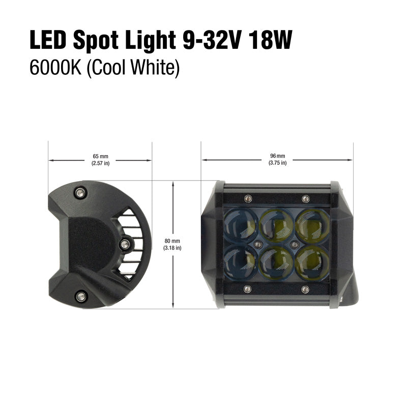 Landscaping Spotlight, 9-32V 18W 6000K, (Pack of 2), gekpower